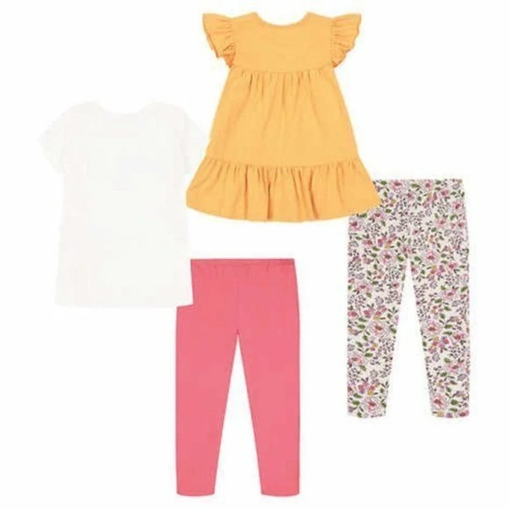 Kids Headquarters Kids' 4-Piece Unicorn and Floral‎ Pattern Set Size 3T